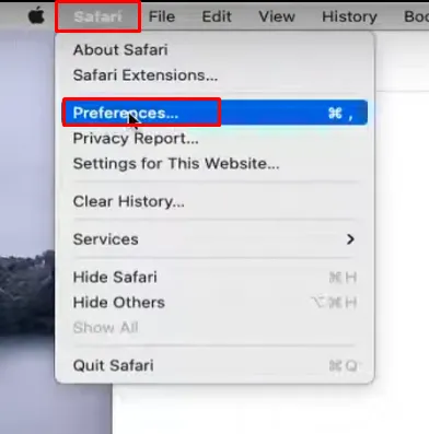 Apple Mac Safari Preferences